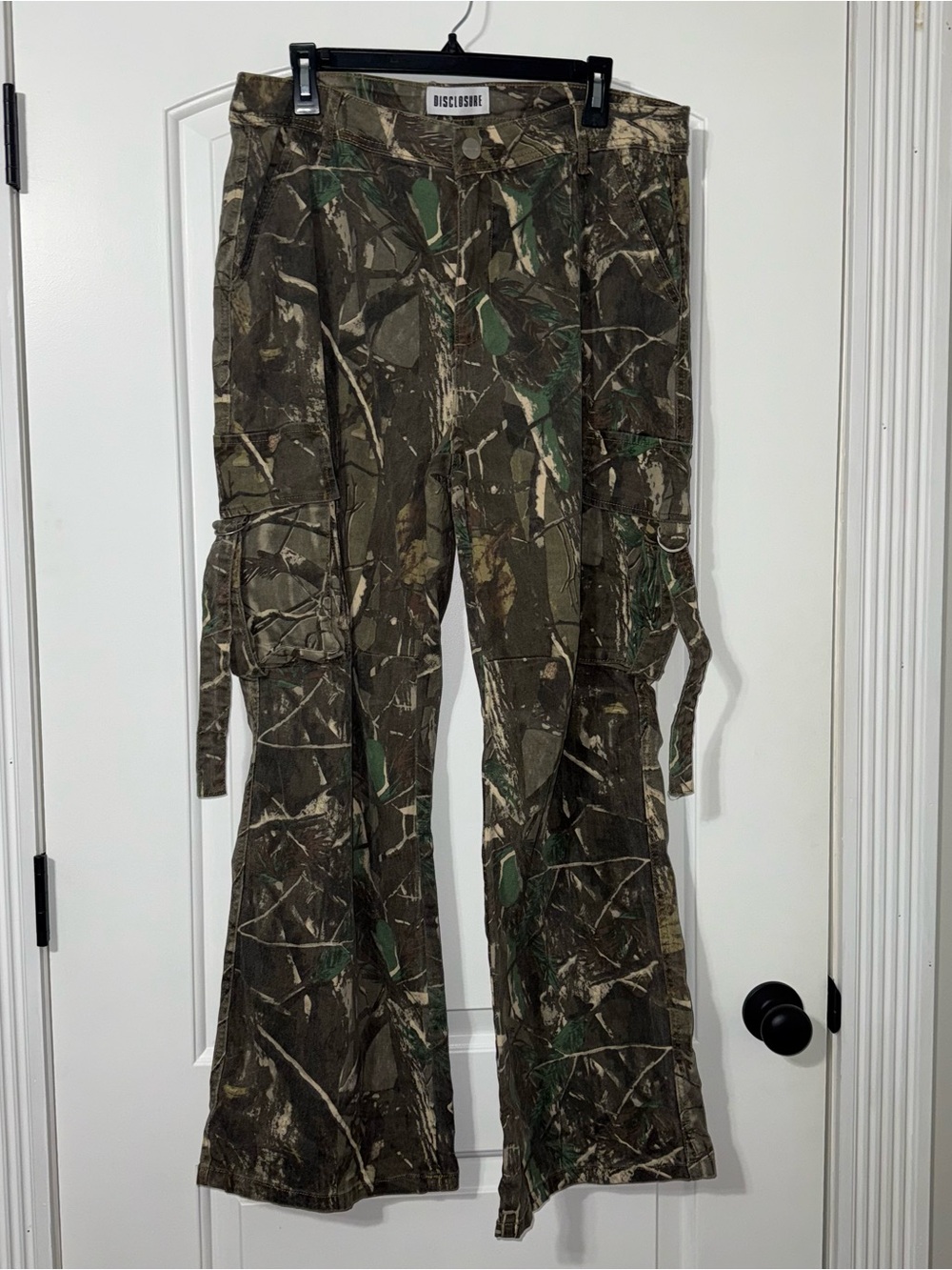 Disclosure Wide Leg Camo Cargo Pants Women’s Size 17/33 Y2K
